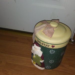 Happy Holiday Cookie Jar